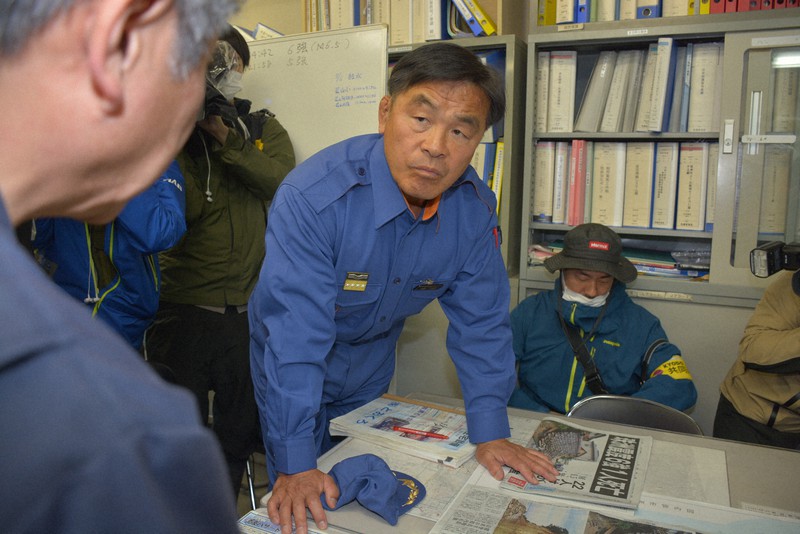 2024年1月1日の能登半島地震で指揮をとる馳浩