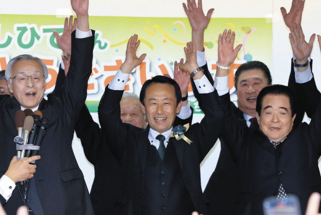 岐阜県知事選で初当選した江崎禎英