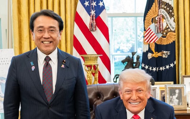 赤沢亮正が日米観世交渉でトランプと対談
