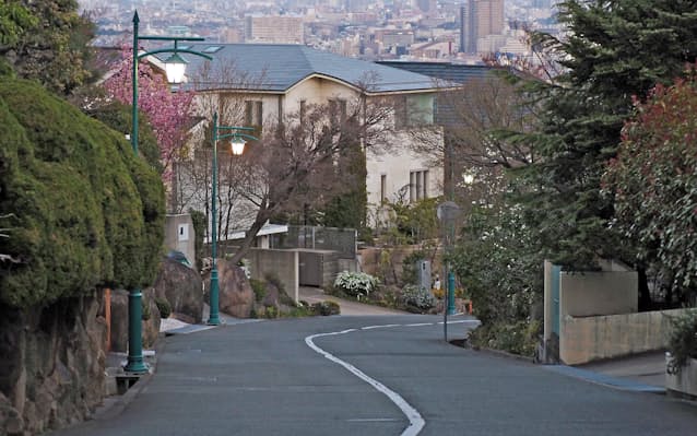 芦屋市六麓荘町の高級住宅街