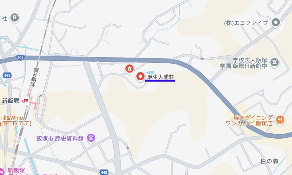 麻生邸の地図