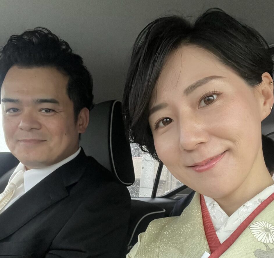 北野ゆうこと夫のツーショット