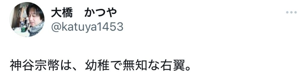 神谷宗幣が右翼だと言っているXスクショ
