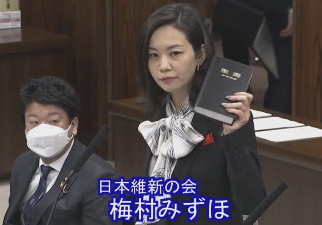 法務委員会での梅村みずほ