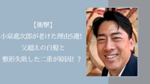 小泉進次郎が老けたと言われている記事のアイキャッチ画像