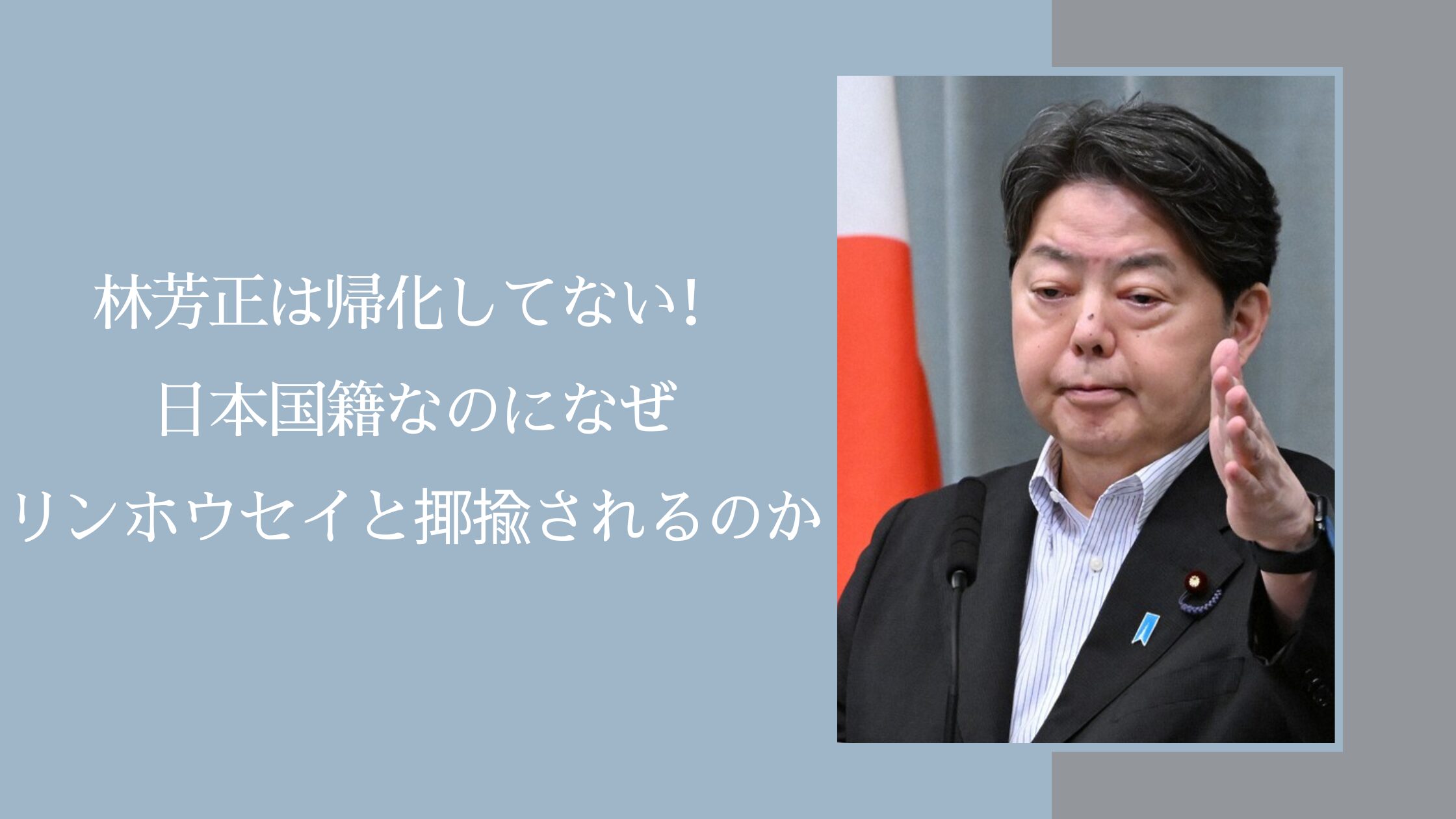 林芳正の帰化に関する記事のアイキャッチ画像