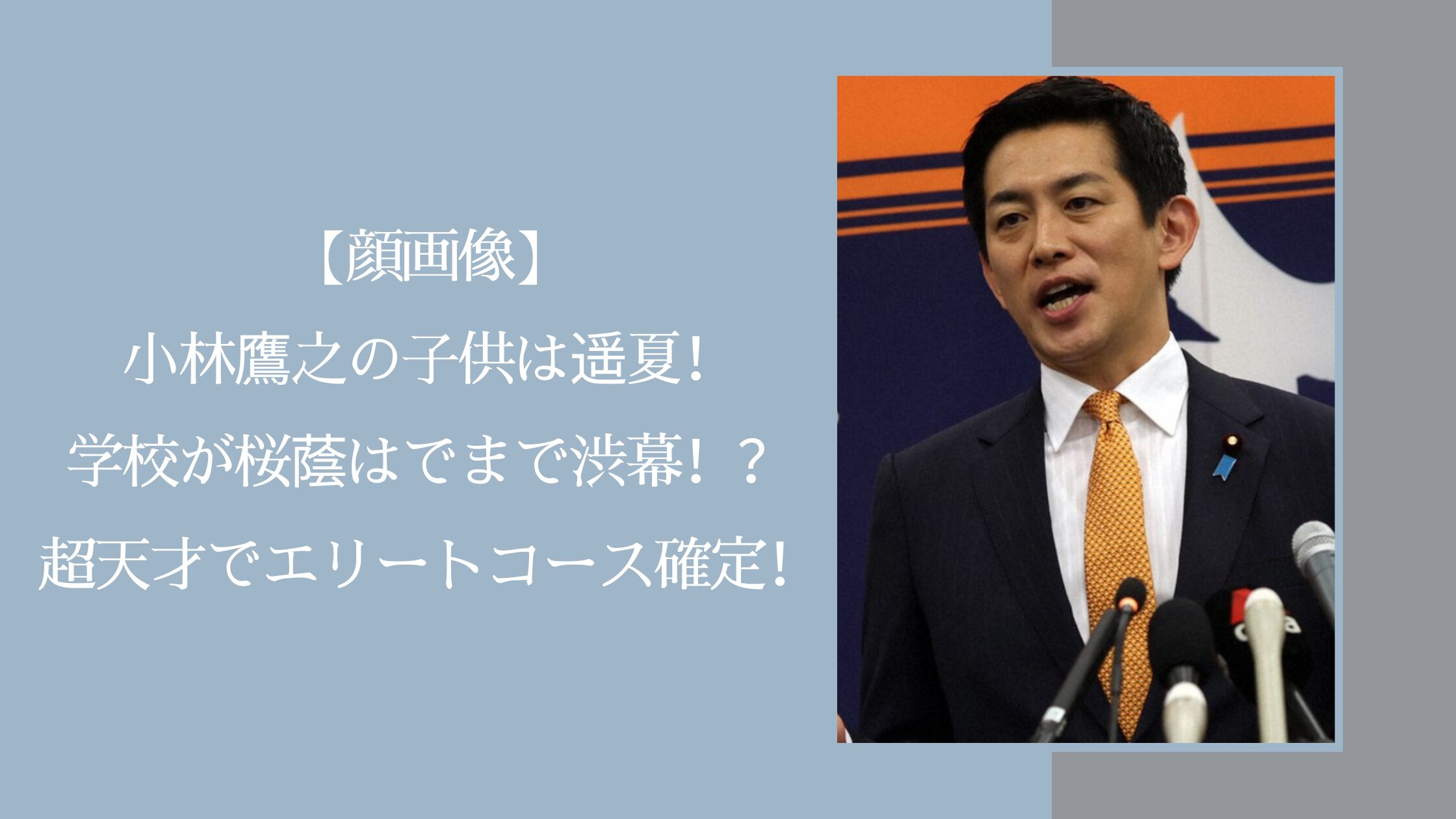 小林鷹之の子供に関する記事のアイキャッチ画像