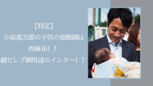 小泉進次郎の子供の幼稚園に関する記事のアイキャッチ画像