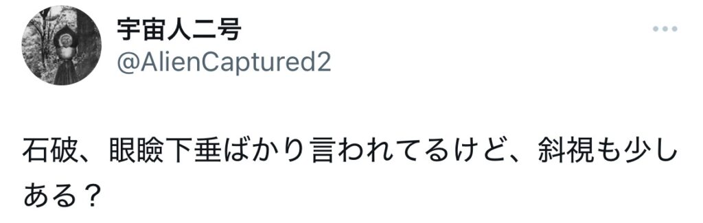 石破茂の目に関するポストスクショ