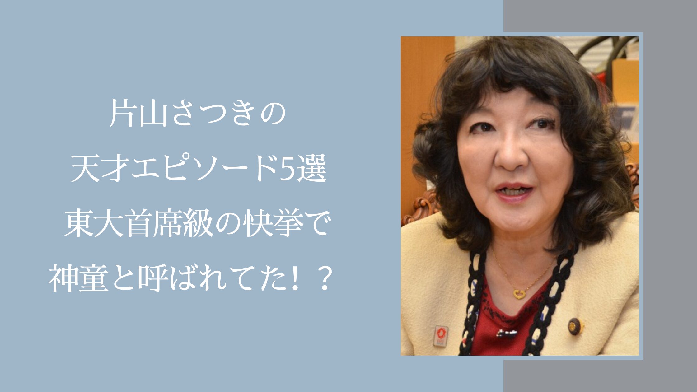 片山さつきの天才エピソードに関する記事のアイキャッチ画像