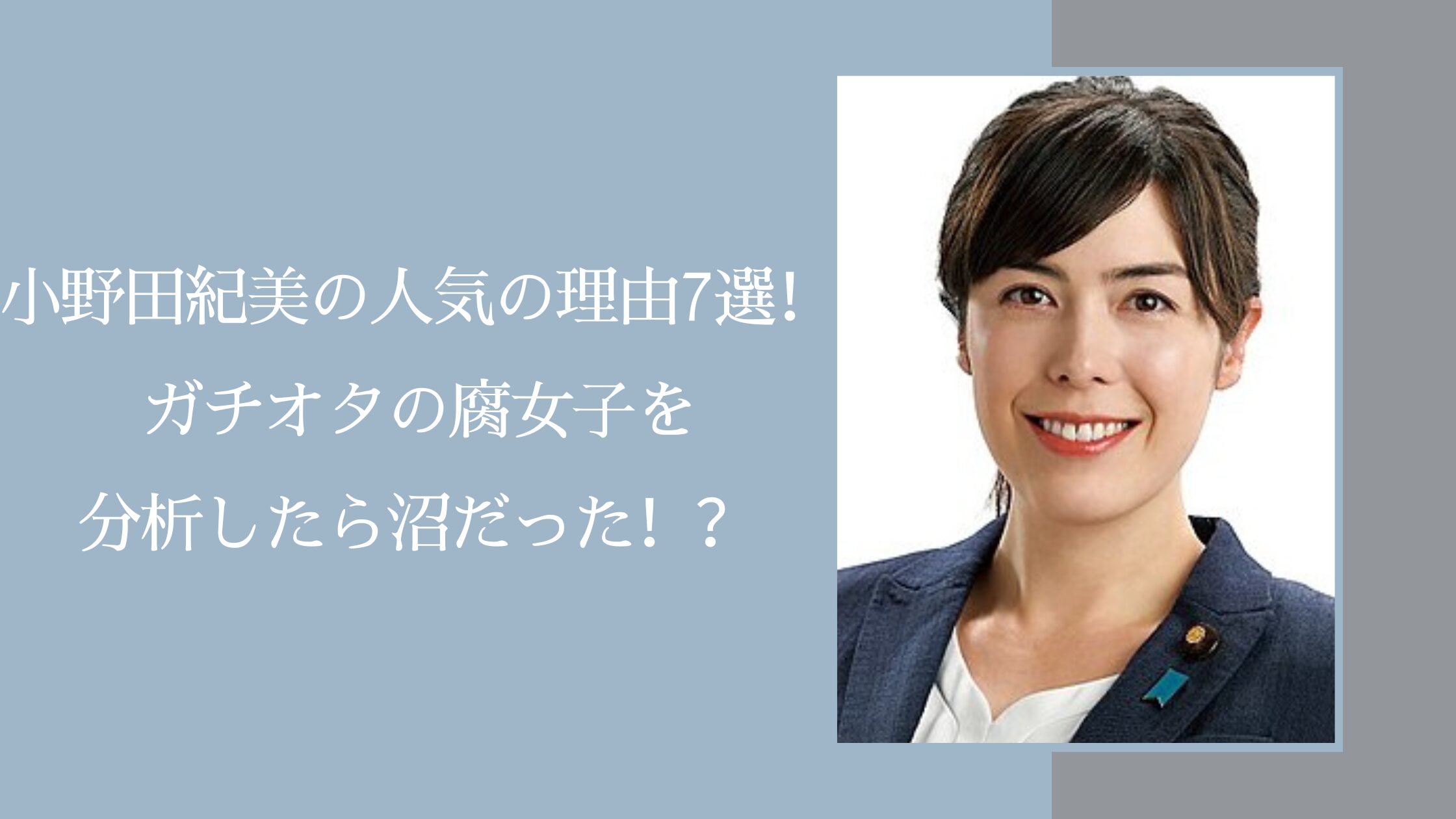 小野田紀美の人気の理由に関する記事のアイキャッチ画像