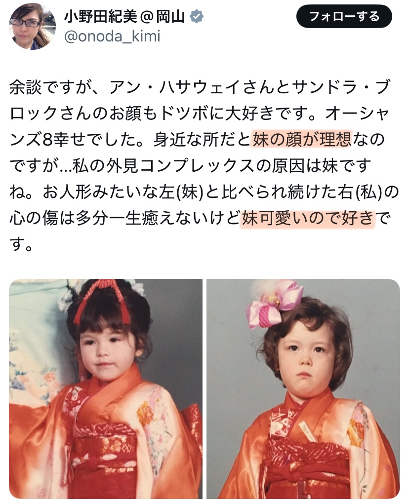 小野田紀美のXのスクショ
