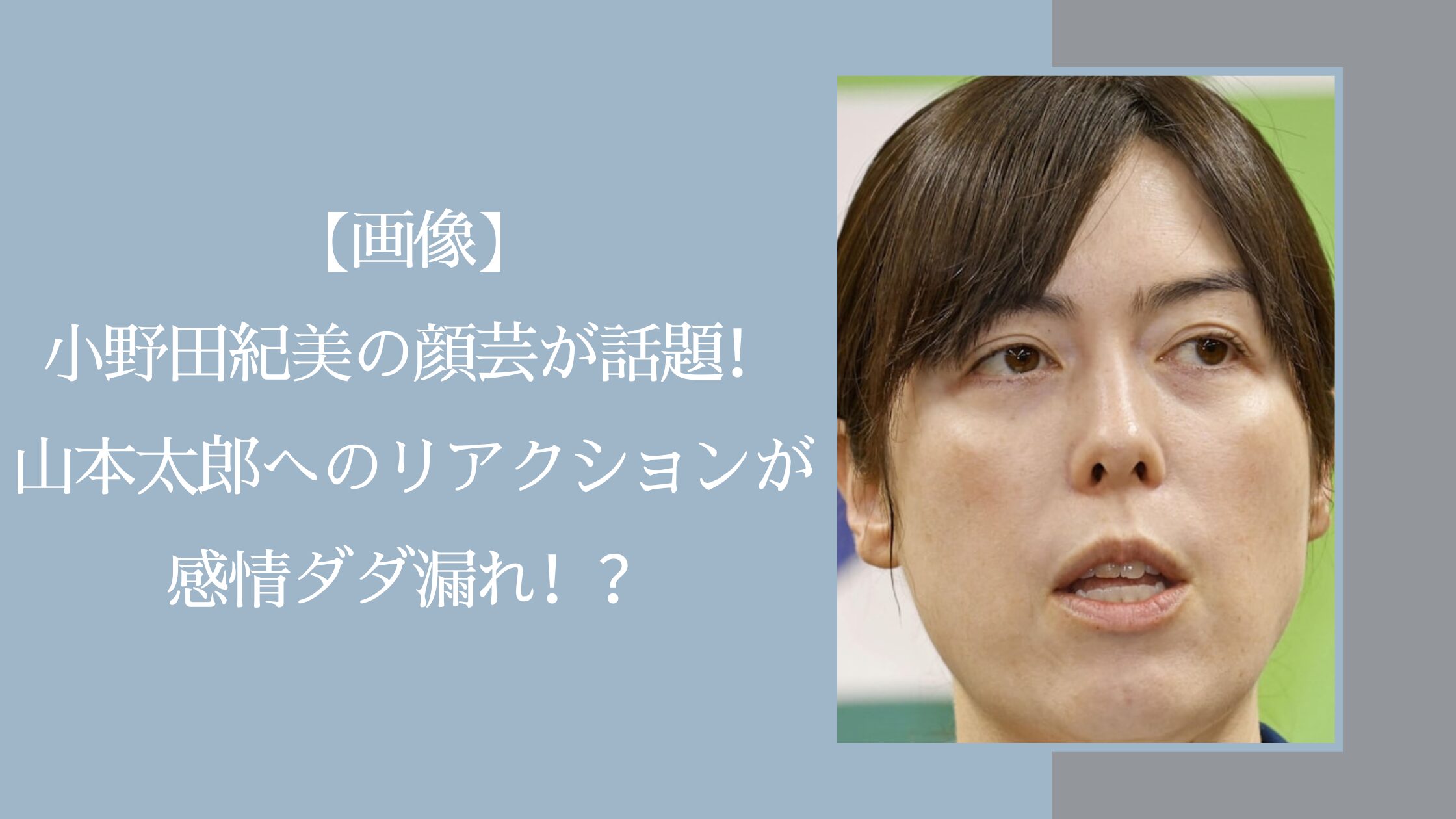 小野田紀美の顔芸に関する記事のアイキャッチ画像