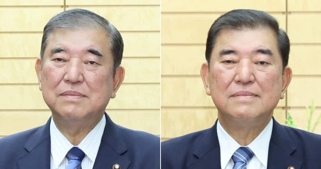 石破茂　髪色の変化