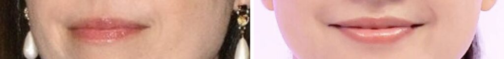 小野田紀美と内田有紀の口の比較画像